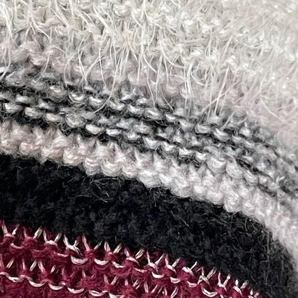 VENUS Sweater Women's Medium Multicolor Oversized Striped Long Sleeve Pullover - Picture 8 of 14